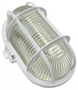 Ovalleuchte IP44 5W LED Lampe Schutzkorb Kunststoff Weiss