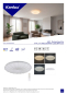 Preview: Kanlux LED Deckenleuchte BONSA CCT 3000K, 4000K, 6500K FB dimmbar Ø490 weiss Sternenhimmel 90222