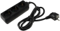 Preview: ChiliTec Steckdosenleiste 3-fach 3600W 1,4m Kabel schwarz Schutzkontakt 18577