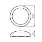 Preview: Kanux LED Deckenleuchte DABA AIO IP65 20W CCT 3000/4000/6500K 19068
