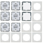 Preview: DELPHI Starter-Kit, 16-teilig, weiß 6x Steckdose, 2x Wechsel-Schalter, 8x Rahmen 19715