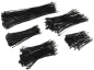 Preview: Kabelbinder Set CKB-500 schwarz - je 100x 100/140/160x2,5mm 200/300x3,5mm, UV fest, 20755