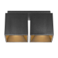 Preview: 2-Spot Deckenleuchte Ethan Nordlux GU10 schwarz quadratisch Deckenspotleuchte