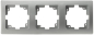 Preview: DELPHI 3-fach Rahmen silber Steckdosenabdeckungen 21115