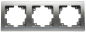 Preview: DELPHI 3-fach Rahmen silber Steckdosenabdeckungen 21115