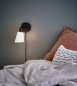 Preview: Wandlampe Molli Nordlux schwarz Opalweiss E14 drehbar mit Kabel