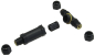 Preview: Kabelverbinder T-Form IP68 3-polig schwarz Kabel Ø8-12mm 21701