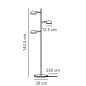Preview: Nordlux Stehlampe Nomi DFTP 3xE14 schwarz 2220194003