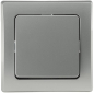 Preview: DELPHI Kreuzschalter 250AV/10A silber, inkl. Rahmen