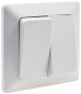 Preview: MILOS Serienschalter 2-fach Matt Weiß mit Rahmen 22774