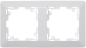 Preview: MILOS 2-fach Rahmen Matt Weiß 22788