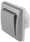 Preview: DELPHI Wechsel-Schalter IP44 250AV/10A silber, inkl. Rahmen