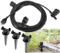 Preview: Gartensteckdose IP44 Außen - 3-fach Einzelsteckdosen mit Deckel und Erdspieß 23242