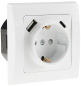 Preview: DELPHI Schutzkontakt-Steckdose weiß UP USB A + C / PD 23340