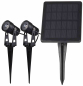 Preview: ChiliTec Gartenstrahler Set Solar mit 2 Spots Solarzelle Erdspieß 3000K IP65 23440