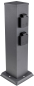 Preview: ChiliTec Steckdosensäule 4-fach Anthrazit IP44 Aussensteckdose 23445
