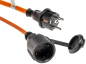 Preview: Verlängerungskabel 15m IP44 Orange H07RN-F 3G1,5 Stecker und Kupplung mit Kappe 23612