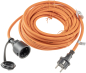 Preview: Verlängerungskabel 15m IP44 Orange H07RN-F 3G1,5 Stecker und Kupplung mit Kappe 23612