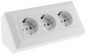 Preview: 3-fach Steckdosenblock weiss matt Aufbau-Steckdosen 23631