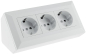 Preview: 3-fach Steckdosenblock weiss matt Aufbau-Steckdosen 23631