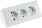 Preview: 3-fach Steckdosenblock weiss matt Aufbau-Steckdosen 23631
