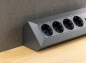 Preview: 4-fach Steckdosenblock + 2x USB A+C 3,1A schwarz Aufbausteckdosen 23791