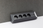Preview: 4-fach Steckdosenblock + 2x USB A+C 3,1A schwarz Aufbausteckdosen 23791