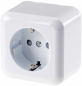 Preview: FASKO Steckdose Weiß Aufputz mit erhöhtem Einsteckschutz ChiliTec 23811