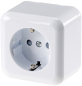Preview: FASKO Steckdose Weiß Aufputz mit erhöhtem Einsteckschutz ChiliTec 23811