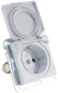 Preview: DELPHI Steckdose mit Deckel IP40 ohne Rahmen UP weiß 23880