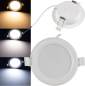 Preview: LED Einbauleuchte "CKP-05 CCT" 5W 3000/4000/6200K Ø95mm Licht-Panel 23882
