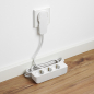 Preview: REV Steckdosenleiste mit Flachstecker 3-fach 3680W 2m Kabel weiß 23986