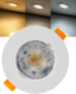 Preview: LED Einbauleuchte "Flat-36 CCT+P" 3W/5W/7W 3000K 4000K 6500K schwenkbar 23998