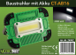 Preview: ChiliTec LED Baustrahler "CT-AB16" 16W 1200Lm Akku Ständer Magnethalter 24042