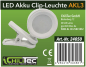 Preview: LED Akkuleuchte "CT-AKL3" CCT 3000/4000/6000K Klemmleuchte weiss 24050