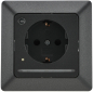 Preview: MILOS Schutzkontakt-Steckdose mit LED Anthrazit UP, Licht mit Sensor 24085