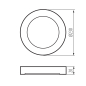 Preview: LED Wand- / Deckenleuchte ERGA 10-18W CCT 3000/4000/6500K schwarz 24614