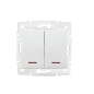 Preview: LOGI Ein-/Aus Serienschalter mit LED Kontrolllampe Weiss UP 25079