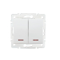 Preview: LOGI Ein-/Aus Serienschalter mit LED Kontrolllampe Weiss UP 25079