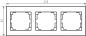 Preview: LOGI 3-fach Rahmen Steckdosenabdeckung Horizontal Weiss 25119