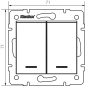 Preview: LOGI Ein-/Aus Serienschalter mit LED Kontrolllampe Weiss UP 25079