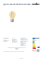 Preview: Nordlux LED Lampe A60 dimmbar 7,2W E27 Filament Deco Leuchtmittel 2500K 660Lm 2680122727
