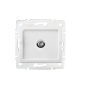 Preview: LOGI Antennenbuchse Typ F, F-Stecker Antennendose UP Weiss 27126