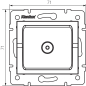 Preview: LOGI Antennenbuchse Typ F, F-Stecker Antennendose UP Weiss 27126