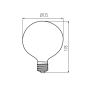 Preview: LED Lampe XLED G125 2700K Filament E27 7W Globe Leuchte 725Lm warmweiss 29638