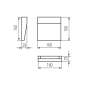Preview: LED Wandleuchte DULI 6,5W 4000K NW-L-GR anthrazit IP54 33752