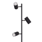 Preview: Kanlux Stehleuchte EVALO FL 3xGU10 B-SR Schwarz 35788