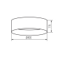 Preview: LED Deckenleuchte RIFA grau/gold 3000K Stoffschirm Ø400 Kanlux 36467