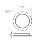 Preview: LED Badeinbauleuchte TAVO rund 12W CCT 3000/4000/6000K weiss IP44/20 Kanlux 36526