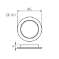 Preview: LED Einbauleuchte TAVO rund 5W CCT 3000/4000/6000K weiss IP44/20 Kanlux 36524